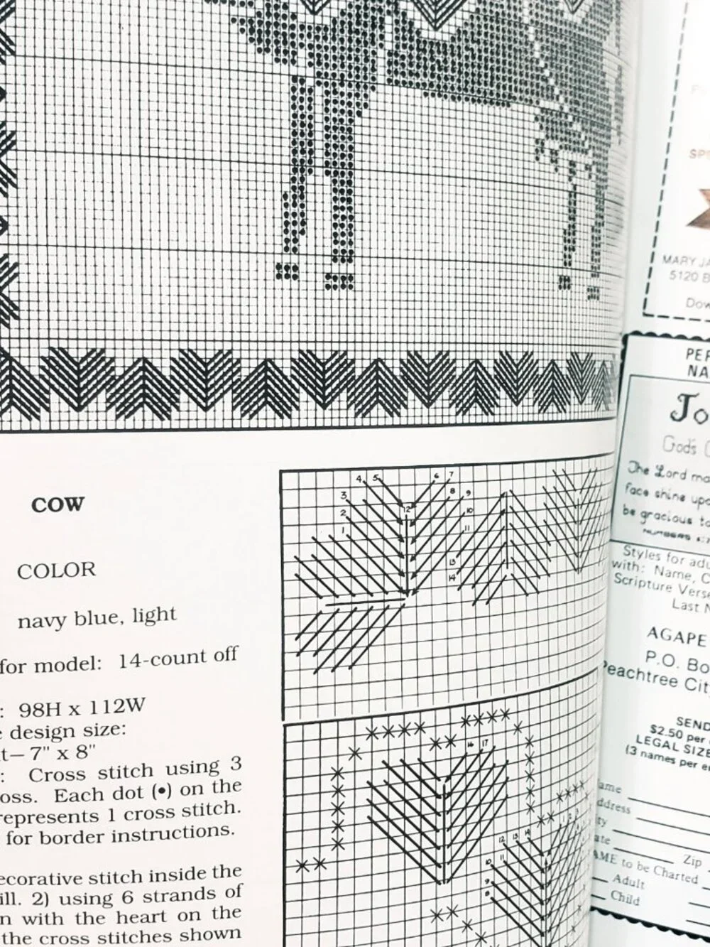 Just CrossStitch Magazine Jan Feb 1988 Kissing Fish Scarlet Letter Eagle Bluff